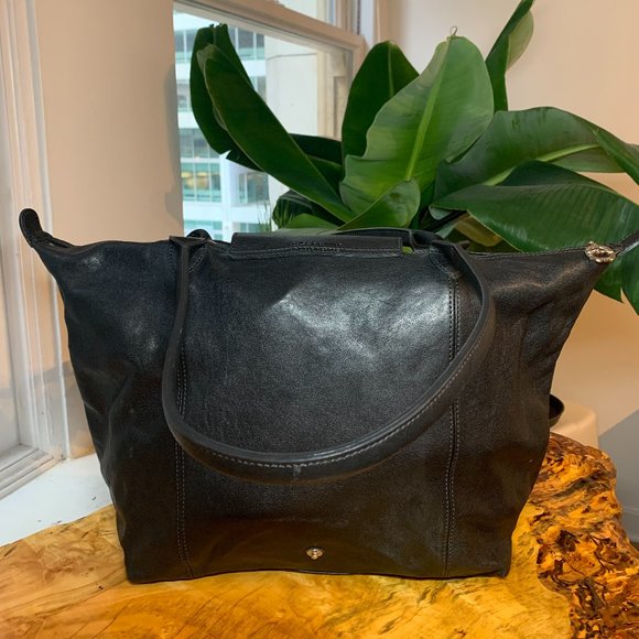 Longchamp "Le Pliage Cuir" Large Leather tote - Picture 4 of 10